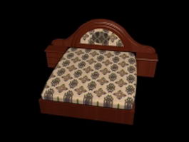 Redwood king bed with nightstands 3d model preview