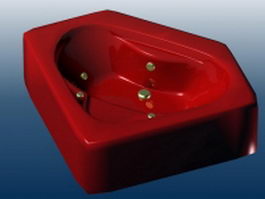 Heart shaped bathtub 3d model preview