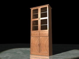 Tall bookcases 3d model preview