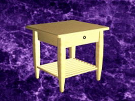 Small nightstand table 3d model preview