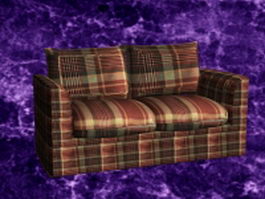 Upholstered reclining loveseat 3d preview