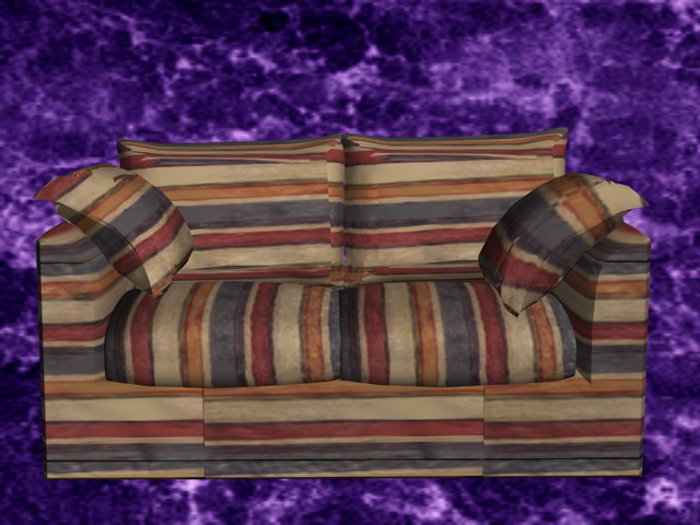 Country plaid sofa and loveseat 3d rendering