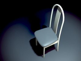White dining chair 3d model preview