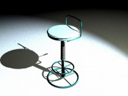 Rotating bar stool 3d model preview