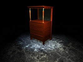 Display case for living room 3d model preview