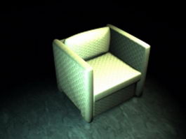 Modern cube chair 3d model preview