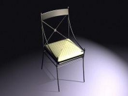 Metal bar chair 3d model preview