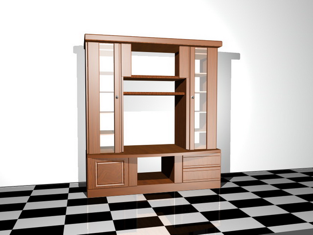 Office wall cabinet 3d rendering