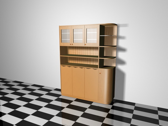 Living room storage cabinet 3d rendering