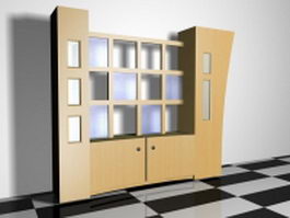 Home display shelves 3d model preview