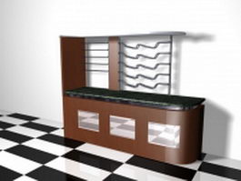 Home bar furniture 3d preview