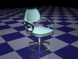 Blue revolving chair 3d preview
