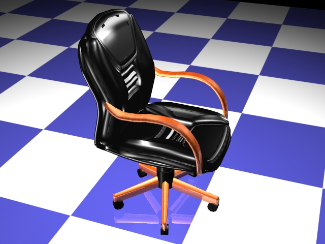 Leather executive chair 3d rendering