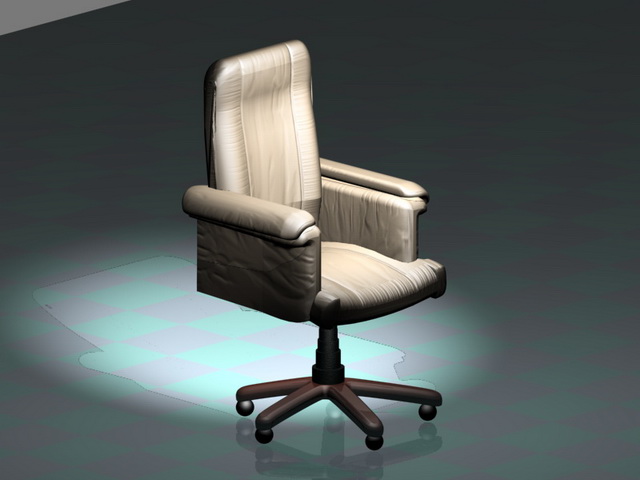 White executive office chair 3d rendering