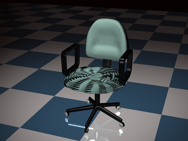 Fabric office chair 3d rendering