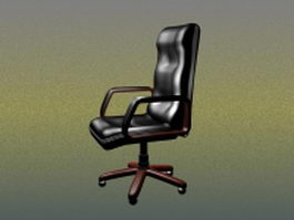 Executive leather chair 3d model preview