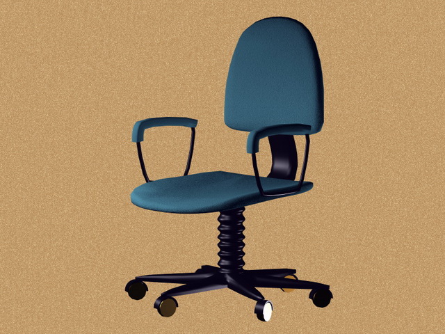 Blue staff chair 3d rendering