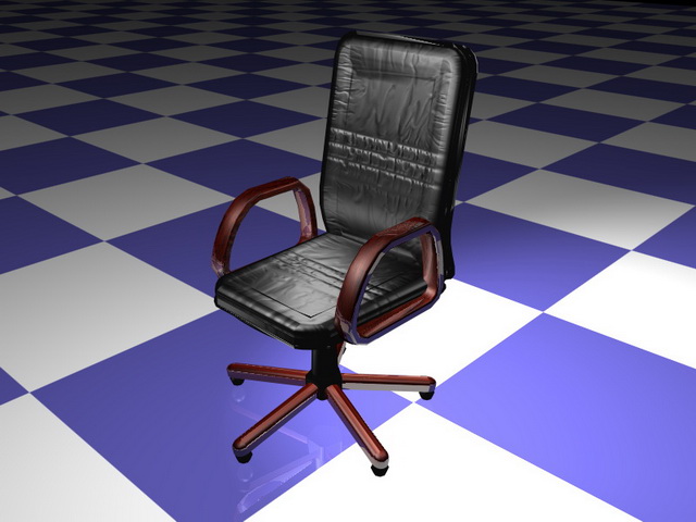 executive leather office chair 3d rendering