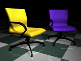Colorful conference chairs 3d preview