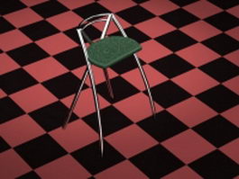 Metal bar stool chair 3d preview