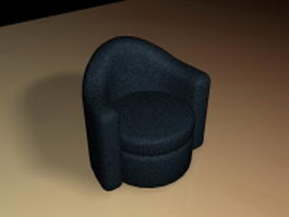 Upholstered bar chair 3d model preview