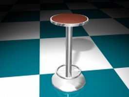 Floor fixed bar stool 3d preview