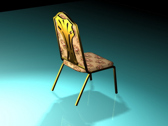 Floral dining chair 3d rendering