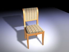 Modern upholstered dining chair 3d model preview