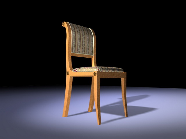 Modern upholstered dining chair 3d rendering