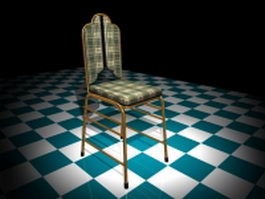 Brass dining chair 3d model preview