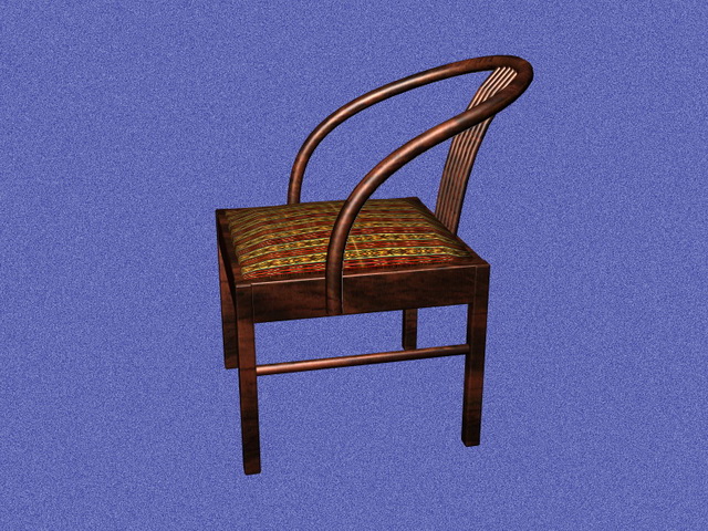 Old world style dining chair 3d rendering