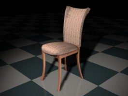 Upholstered dining room chair 3d model preview