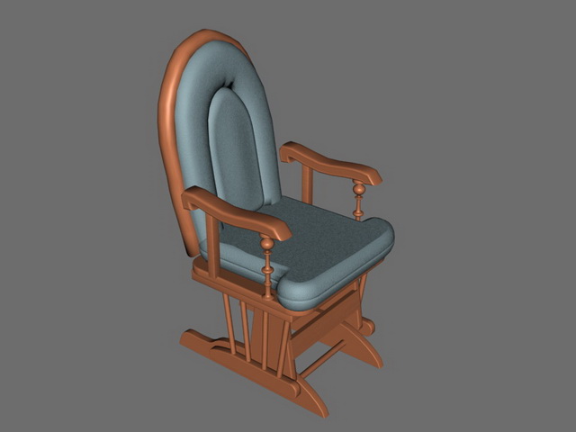 Antique accent chair 3d rendering
