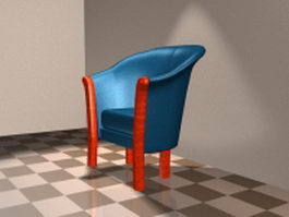 Tub accent chair 3d preview