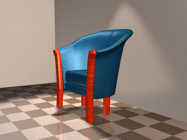 Tub accent chair 3d rendering