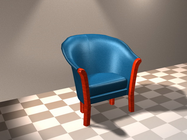 Tub accent chair 3d rendering