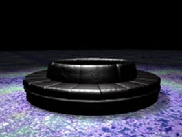 Circular couch 3d model preview