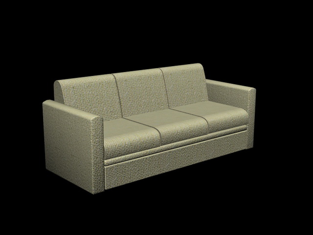 Modern sleeper sofa 3d rendering
