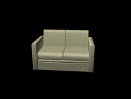 Double sofa 3d model preview