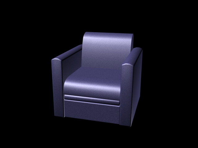 Leather cube chair 3d rendering