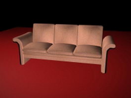3 cushion sofa 3d model preview