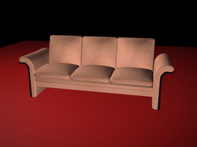 3 cushion sofa 3d rendering