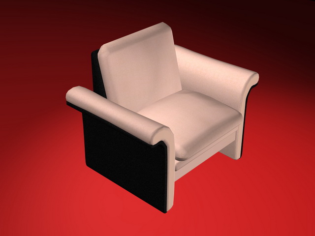 Pink club chair 3d rendering