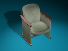 Antique armchair 3d model preview