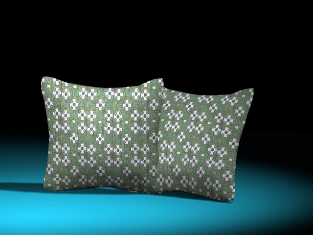 Decorative pillows for couch 3d rendering