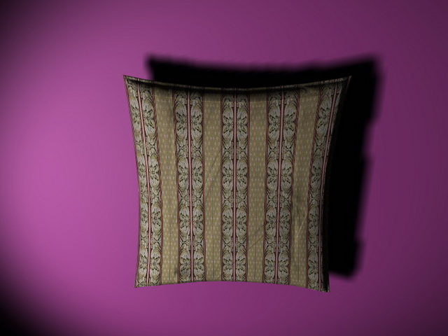 Throw pillow for couch 3d rendering