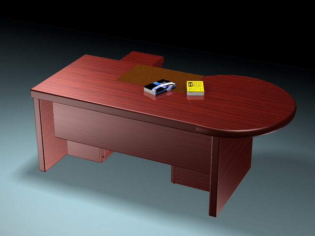 Modern executive desk sets 3d rendering