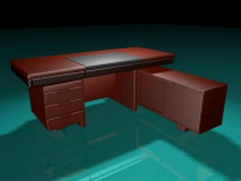 Office desk with storage 3d preview