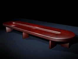 Large conference room table 3d model preview