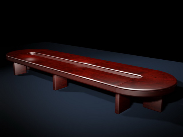 Large conference room table 3d rendering